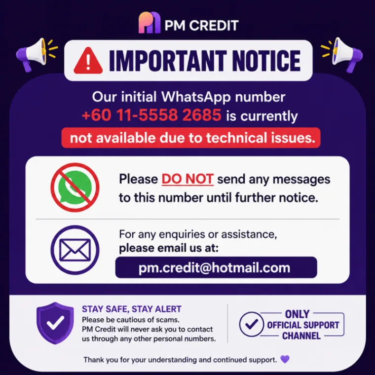 Scam alert notice